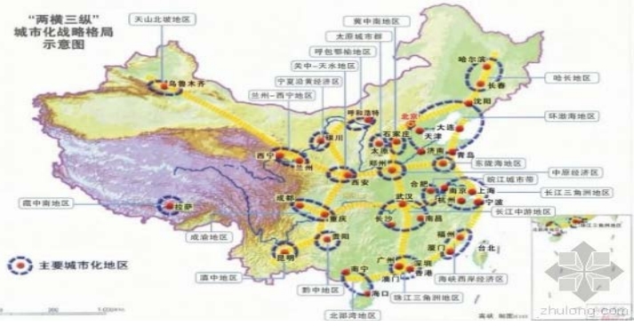 全国主体功能区规划的城市群布局